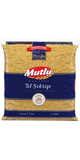 Mutlu Makarna Tel Şehriye Makarna 5 Kg resmi