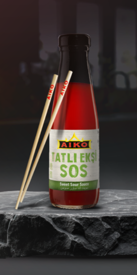 AIKO Sweet and Sour Tatlı Ekşi Sos 200 ml x 12 Adet resmi