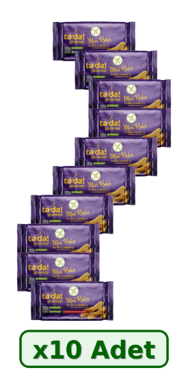 Tada Glutensiz Peynirli Dereotlu Mini Kraker 85 gr x 10 Adet resmi