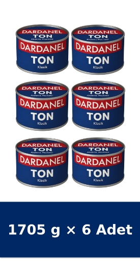 Dardanel Ayçiçek Yağlı Klasik Ton Balığı 1705 gr x 6 Adet resmi
