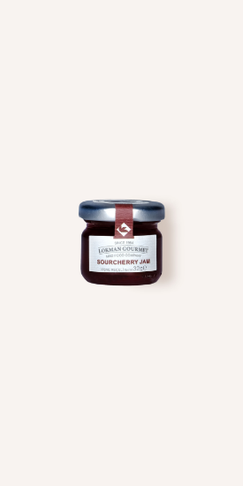 Lokman Gourmet Organik Vişne Reçeli Cam Kavanoz 32 gr x 50 Adet resmi