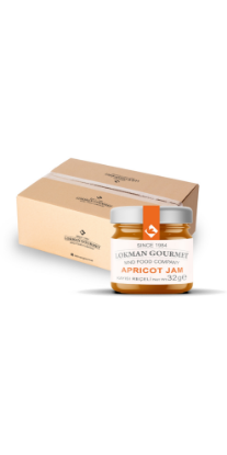 Lokman Gourmet Organik Kayısı Reçeli Cam Kavanoz 32 gr x 50 Adet resmi