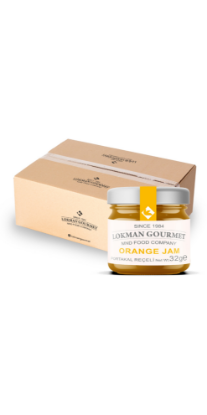 Lokman Gourmet Organik %45 Portakal Reçeli Cam Kavanoz 32 gr x 50 Adet resmi