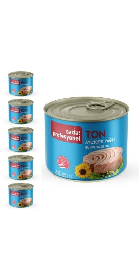 Tada Profesyonel Ayçiçek Yağlı Klasik Ton Balığı 1705 gr x 6 Adet resmi