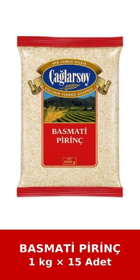 ÇAĞLARSOY Organik Pirinç Basmati 1 kg x 15 Adet resmi