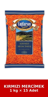 ÇAĞLARSOY Organik Kırmızı Mercimek 1 kg x 15 Adet resmi