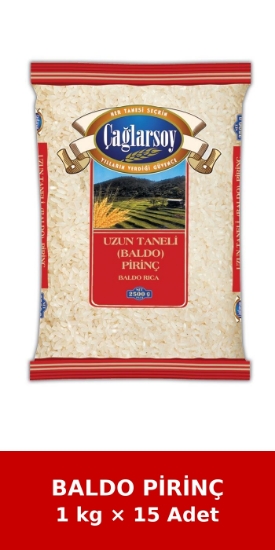 ÇAĞLARSOY Organik Lüks Baldo Pirinç 1 Kg x 15 Adet resmi