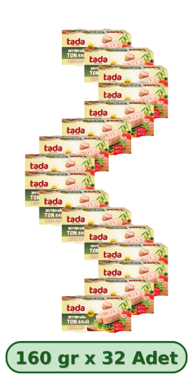 Tada Zeytinyağlı Klasik Ton Balığı 160 gr x 32 Adet resmi