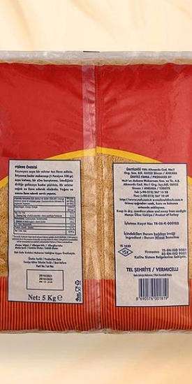 Nuh'un Ankara Tel Şehriye Makarna 5 Kg resmi