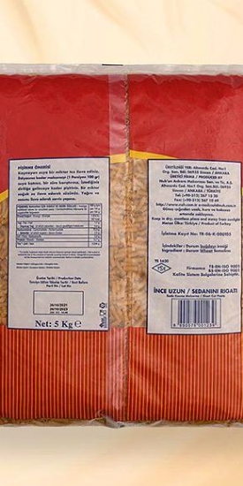 Nuh'un Ankara İnce Uzun Makarna 5 Kg resmi