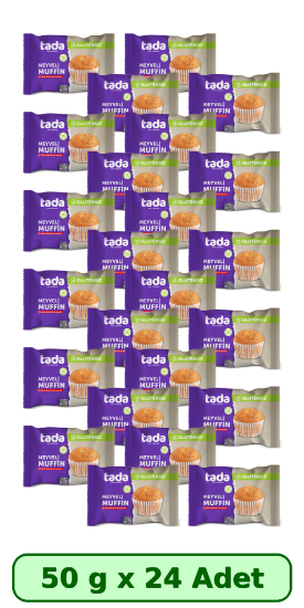 Tada Glutensiz Meyveli Muffin 50 gr x 24 Adet resmi