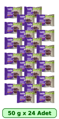 Tada Glutensiz Kakaolu Fındıklı Muffin 50 gr x 24 Adet resmi