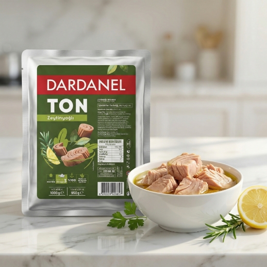 Dardanel 1 Kg Ton Balığı Zeytinyağlı – Büyük Boy – Profesyonel Mutfak resmi