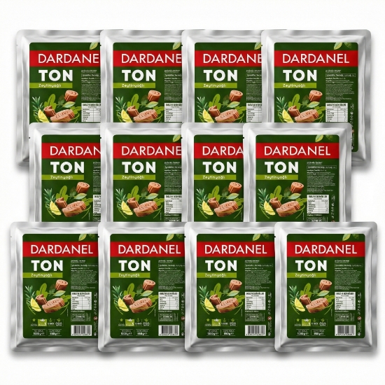 Dardanel 1 Kg Ton Balığı Zeytinyağlı 12'li Paket – Profesyonel Mutfak – Toplu Tüketim resmi