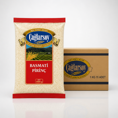 ÇAĞLARSOY Organik Pirinç Basmati 1 kg x 15 Adet resmi