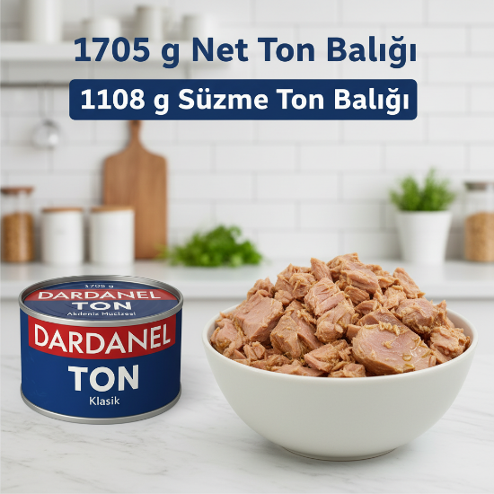 Dardanel Ayçiçek Yağlı Klasik Ton Balığı 1705 gr x 2 Adet resmi