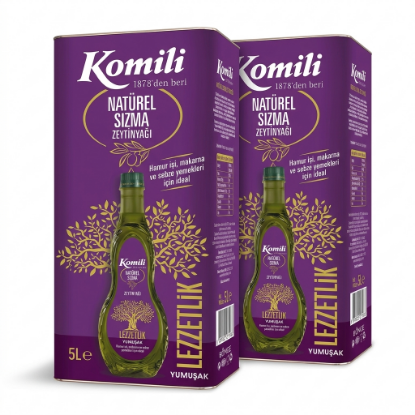Komili Lezzetlik Yumuşak Natürel Sızma Zeytinyağı 5 lt x 2 Adet resmi