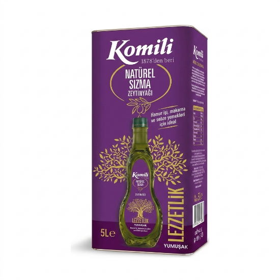 Komili Lezzetlik Yumuşak Natürel Sızma Zeytinyağı 5 lt resmi