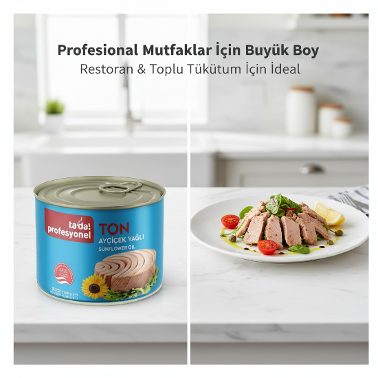 Tada Ayçiçek Yağlı Klasik Ton Balığı 1705 gr x 3 adet resmi