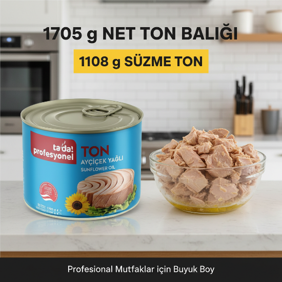 Tada Ayçiçek Yağlı Klasik Ton Balığı 1705 gr x 3 adet resmi