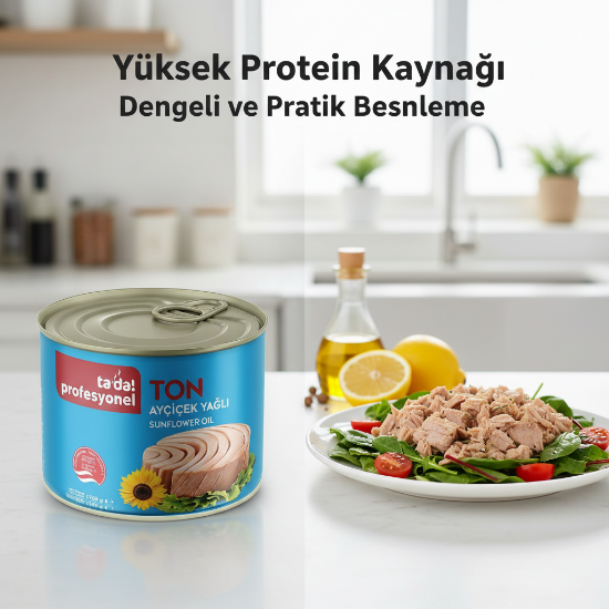 Tada Profesyonel Ayçiçek Yağlı Klasik Ton Balığı 1705 gr x 6 Adet resmi