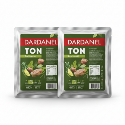 Dardanel 1 Kg Ton Balığı Zeytinyağlı 2'li Paket – Büyük Boy – Profesyonel Mutfak resmi