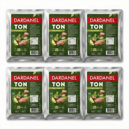 Dardanel 1 Kg Ton Balığı Zeytinyağlı 6'lı Paket – Profesyonel Mutfak – Ekonomik Paket resmi