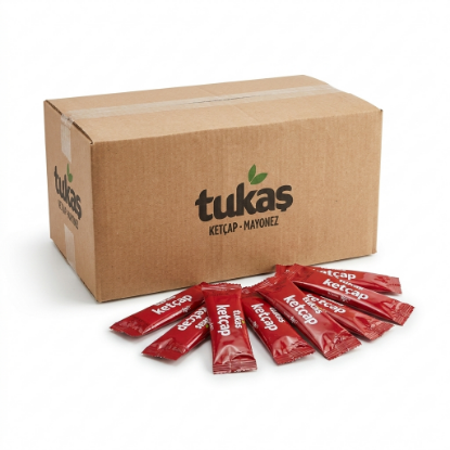 TUKAŞ Ketçap 9 gr x 500 Adet Tek Kullanımlık Horeca Paket resmi