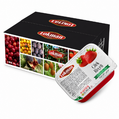 Lokman Çilek Reçeli Piknik 15 gr x 100 Adet resmi