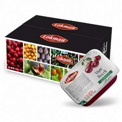 Lokman Vişne Reçeli Piknik 15 gr x 100 Adet resmi
