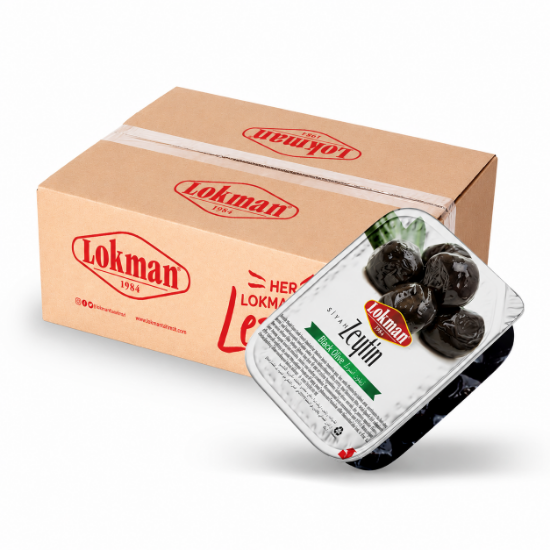 Lokman Siyah Zeytin 20 g x 150 Adet Tek Kullanımlık Paket – Kahvaltılık, Otel, Kafe ve Toplu Tüketim resmi