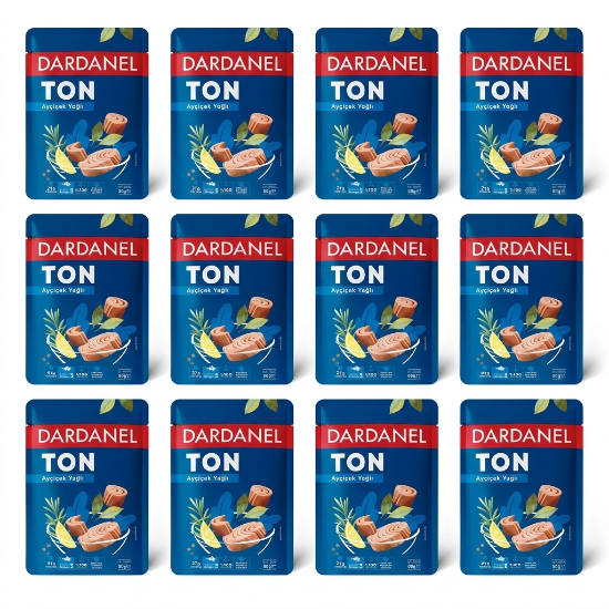 Dardanel Ayçiçek Yağlı Ton Balığı Poşet 80 gr x 12 Adet Pratik Pouch Paket resmi