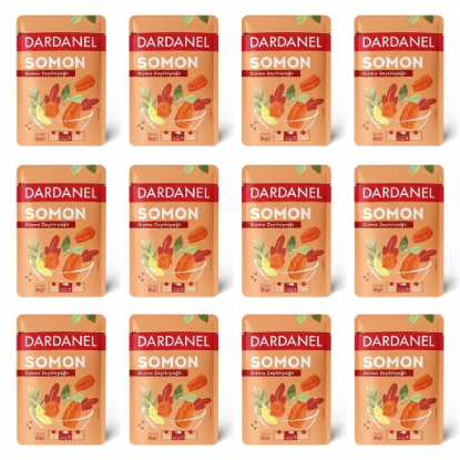 Dardanel Zeytinyağlı Somon Poşet 80 gr x 12 Adet Pratik Pouch Paket resmi
